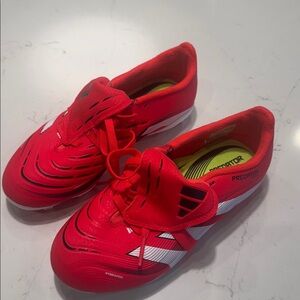 Adidas Bright Red Predator Cleats youth size 1